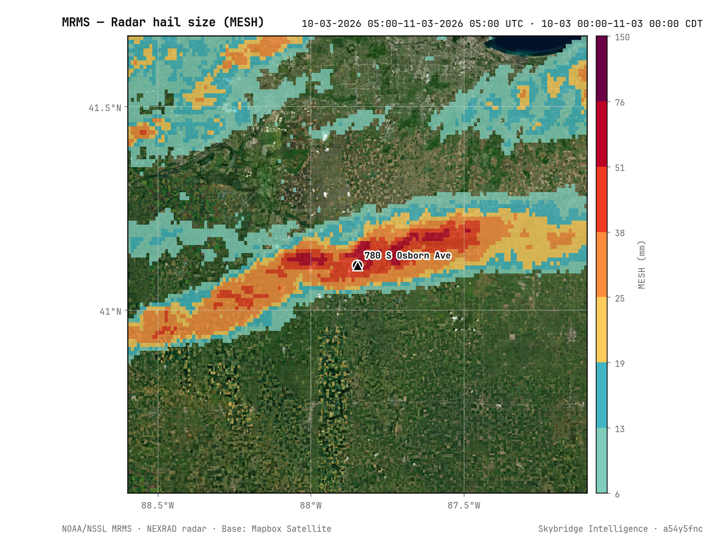 Radar-estimated hail — NOAA MRMS
